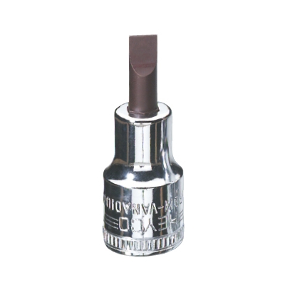 25-30 Головка торцевая с вставкой-битой с плоским шлицем, 1/4", SL 0.8 x 4.0 x 34.5 мм
