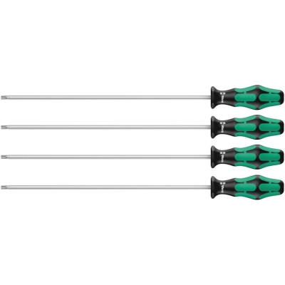 367/4 TORX HF Kraftform Plus Набор отвёрток, с фиксацией, длинных, 4 пр., TX 20x300/25x300/27x300/30x300