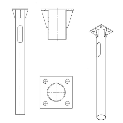 Деталь фундамента закладная ЗДФ-0.159-2.0(К240-180-4х25)-02 (для ОГК/ОКК-8/9/10^ОП3ф) В00000210