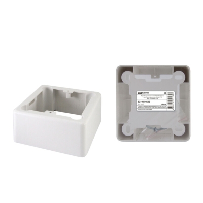 Коробка установочная ОП 85х85х42 мм, 1-местная, подъемная, белая, IP20, инд. штрихкод TDM (кр.44шт) !Акция [SQ1401-0232]