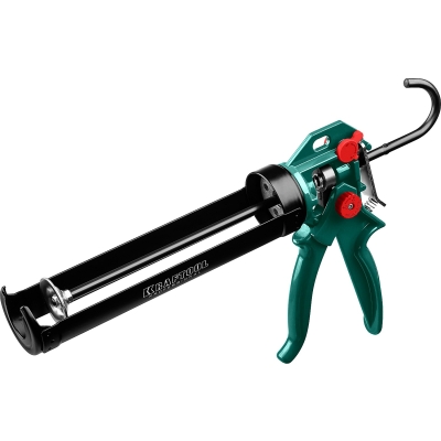 KRAFTOOL EXPERT 4-in-1 310 мл, антикапельная система, регулировка силы давления, усиленный скелетный поворотный пистолет для герметика (06675)