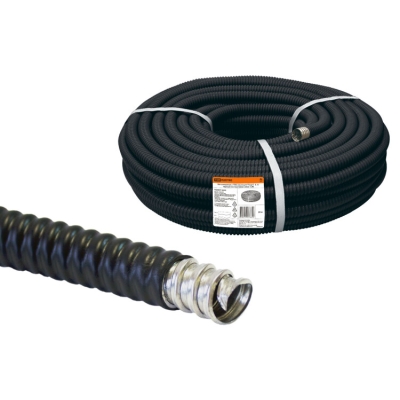 Металлорукав в ПВХ-изоляции РЗ-Ц-П d 32 черный без протяжки (20м) TDM (кр.20м) [SQ0407-0232]