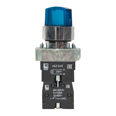 Переключатель BD33 3P c синей подсветкой 230В NO PROxima xb2-bk33-b-230