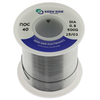Припой Sn40/Pb60-d0.8-500g ПОС 40