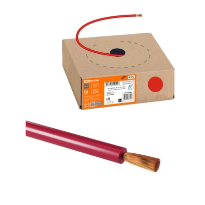 Провод ПуГВнг(А)-LS 1х0,75 ГОСТ в коробке (200м), красный TDM (кр.200м) [SQ0124-1465]