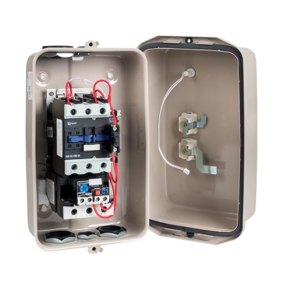 Пускатель в корпусе IP65 КМЭ 40А 400В с РТЭ Ir-30-40А и индик. ctrp-r-40-400v-led