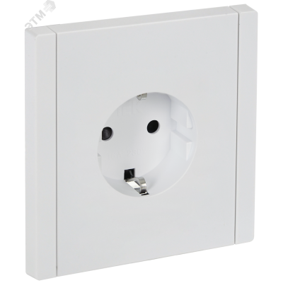 Розетка СП FORTE&PIANO FP213 16А с заземл. защ. шторки безвинт. крепл. бел. IEK FP-R14-16-1-K01
