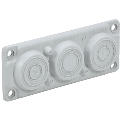 TITAN Ввод кабельный мембр. 6 отв. d=6-59мм IP65 серый TI-00D-MC-006-65