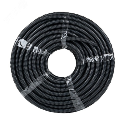 Труба гофрированная d16мм с протяжкой безгалоген. трудногорючая (FRHF) Plast PROxima FRHF-16