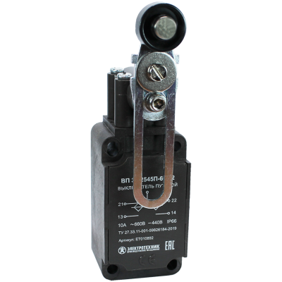 ВП 36-2545П-66 У2 (XCKS541H29),рычаг пластик.ролик,рег.по дл.,1з+1р,полумгнов.,б/сальн.,3А,IP66 (ЭТ)