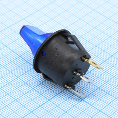 Выкл круглый 250В 6А синий