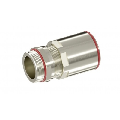 Взрывозащищенный кабельный ввод ANR под небронированный кабель в гладкой стальной трубе M20х1,5 D5,5-13мм. Никелированная латунь. IP66/68 6018ANR20BKM2SB