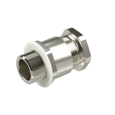 Взрывозащищенный кабельный ввод серии КН для небронированного кабеляМ25х1,5 D:11,8-18мм. Никелированная латунь IP66/IP68 KH3MHK