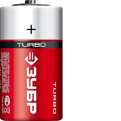 ЗУБР TURBO, С х 2, 1.5 В,, алкалиновая батарейка (59215-2C)
